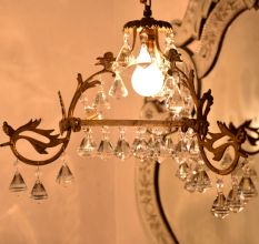 Set of 20 Clear Crystal Glass Faceted Diamond Christmas Ornaments-Chandelier Drop