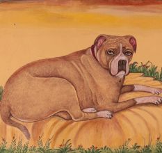 Pet Dog Art Original Watercolor Painting