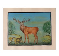 Watercolor Wildlife Deer Painting