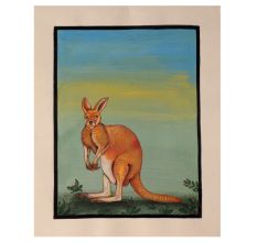 Watercolor Painting of an Australian Red Kangaroo