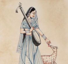 Miniature Painting OfÂ Ragini with Deer