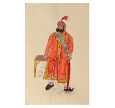 Indian Maharaja King PortraitÂ Painting