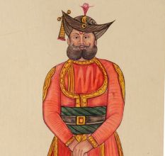 Watercolor Painting of a Rajput Maharajah