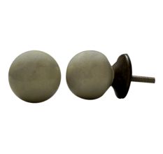 Cream Round Ceramic Knob
