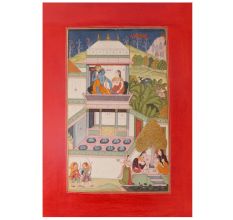 Cloth Painting Of Baramasa The Month of Vaishakha