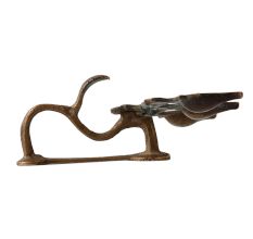 Three Wick Brass Arti lamp with Cobra Handle