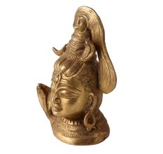 Brass Lord Gangadhara Shiva Head