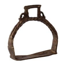 Rope Design Brass Horse Paddle Foot Rest