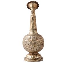 Brass Attardani or Fragrance Holder In Silver Finish