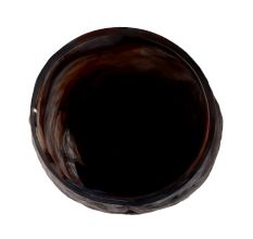 Glass Marble Planter In Black Finish