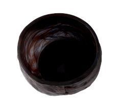 Black Glass Planter With Marble Pattern