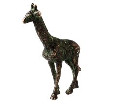 Standing Brass Giraffe Statue