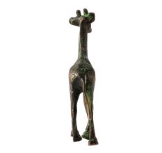 Standing Brass Giraffe Statue