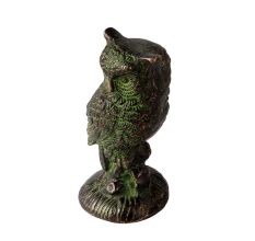 Brass Statue OfÂ Owl Sitting on a Log