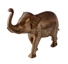 Decorative Brass Statue Of Elephant With Trunk Up