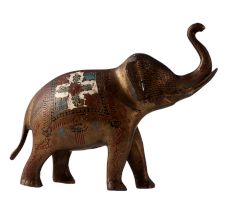 Brass Elephant Statue With Handwork