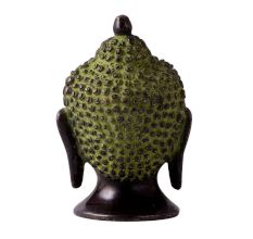 Brass Meditating Buddha Head Statue