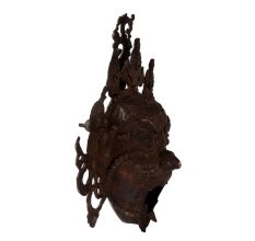 Brass Mahakala Mask Wall Hanging