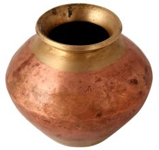 Holy Water Pot for Hindu Worship made of two alloys