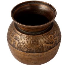 Holy Water Pot made of Brass with Om and Swastik Symbol