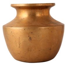 Plain Brass Holy Water Pot