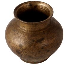Brass Vintage Used Holy Water Pot