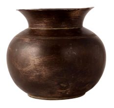 Plain Hand Crafted Brass Pot