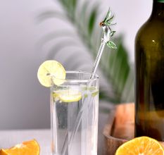 Assorted Glass Cocktail Stirrers Or Swizzle Sticks In Pack Of 6