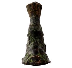 Brass Koi Fish Statue Candle Holder In Green Finish