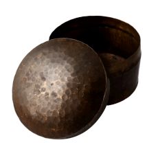 Brass Jewelry Box In Old Hammered Finish