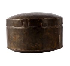 Brass Jewelry Box In Old Hammered Finish