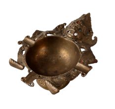Tibetan Mahakala DeityÂ Brass Ashtray