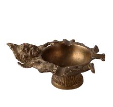 Tibetan Mahakala DeityÂ Brass Ashtray
