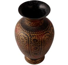 Hand Painted  Brass Mughal Design Flower Vase