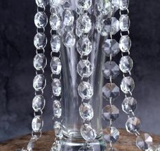 Crystal Clear GlassÂ Garland Strand Chandelier Hanging With 50 Beaded ChainÂ (45 Inch)