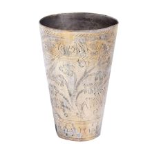 Floral Brass Carving Lassi Glass