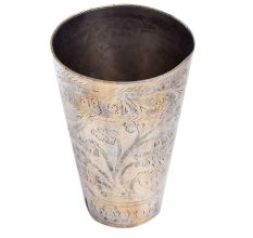 Floral Brass Carving Lassi Glass