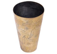 Floral CarvingÂ Brass Punjabi Lassi Glass