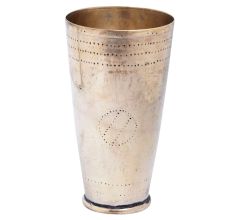 Embossed Brass Lassi Glass