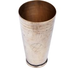 Embossed Brass Lassi Glass