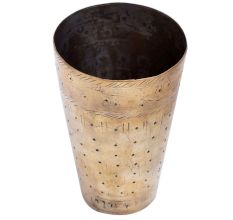 Golden Brass Punjabi Lassi Glass Faded Design