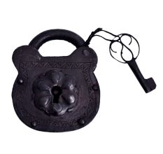 Floral Solid Iron Padlock