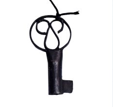 Hand Forged Iron  Gate Padlock With Key