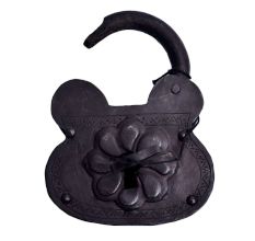 Hand Forged Iron  Gate Padlock With Key