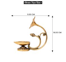 Brass Diya With Flower On Top