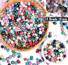 90 Pieces Assorted Glass Beads from 33 mm to 4 mm