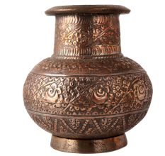 Vintage Gangajal Water Pot for Hindu Rituals