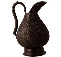 Handmade Water Jug with Islamic Carving