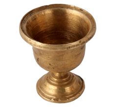 Vintage Plain Bronze Cup with Stand