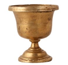 Vintage Plain Bronze Cup with Stand